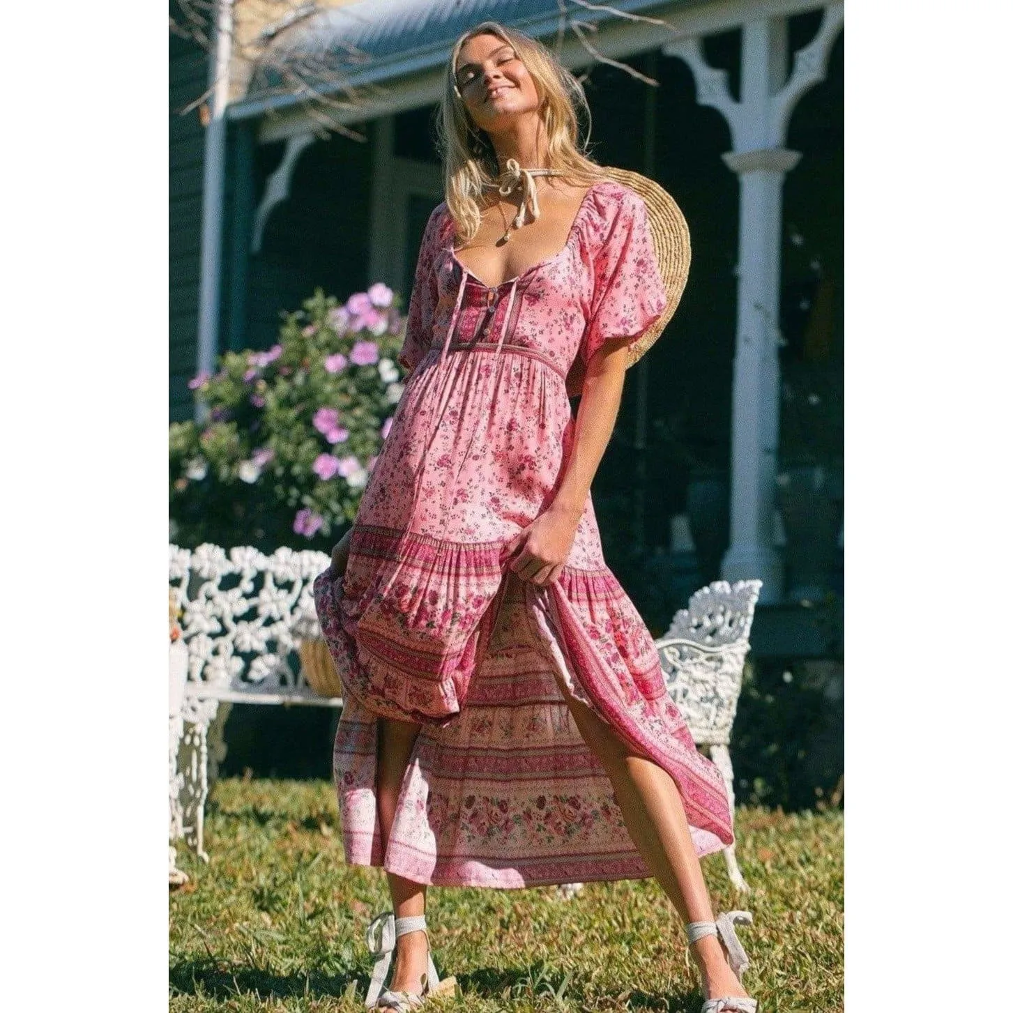 FLORAL PRINT MAXI DRESS