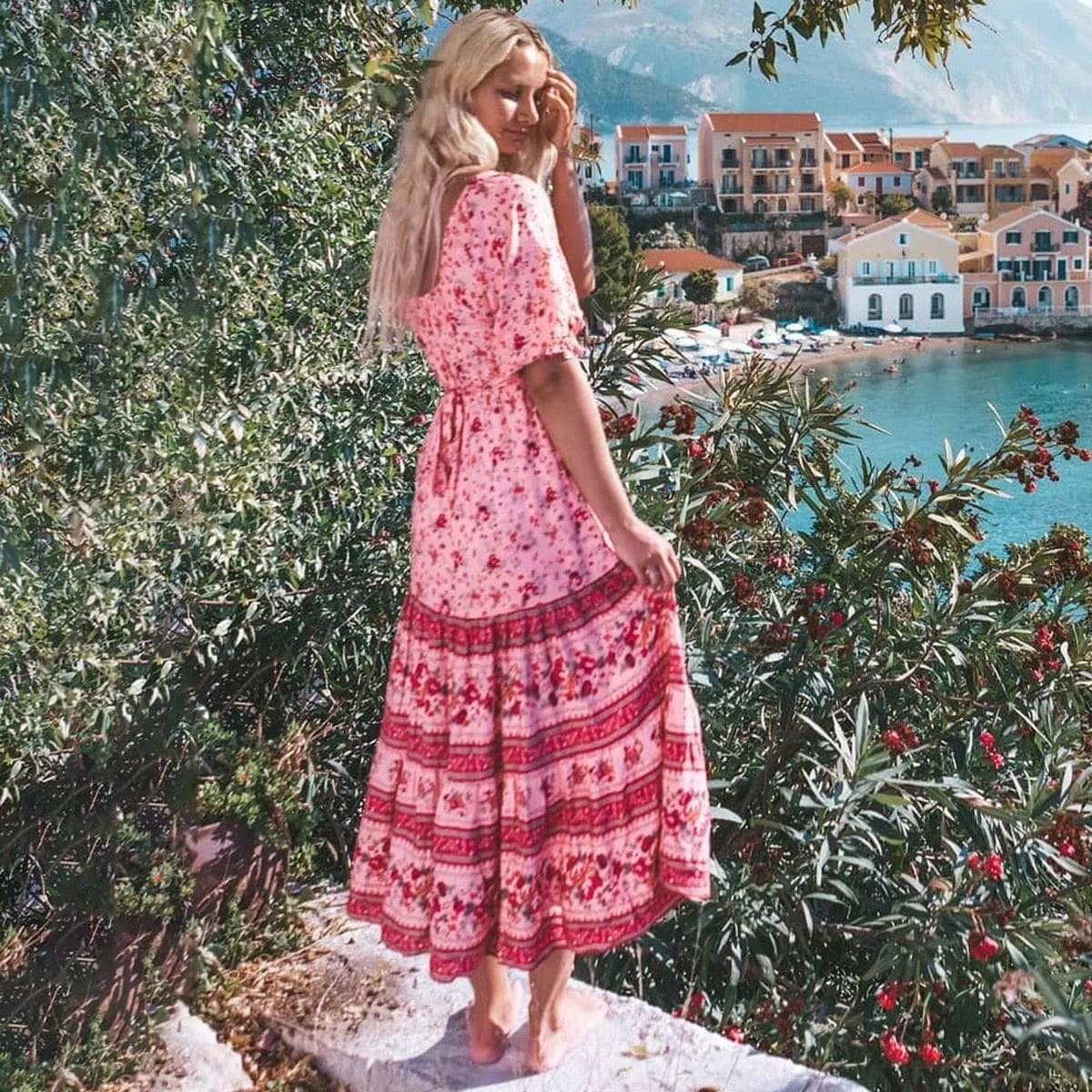 FLORAL PRINT MAXI DRESS
