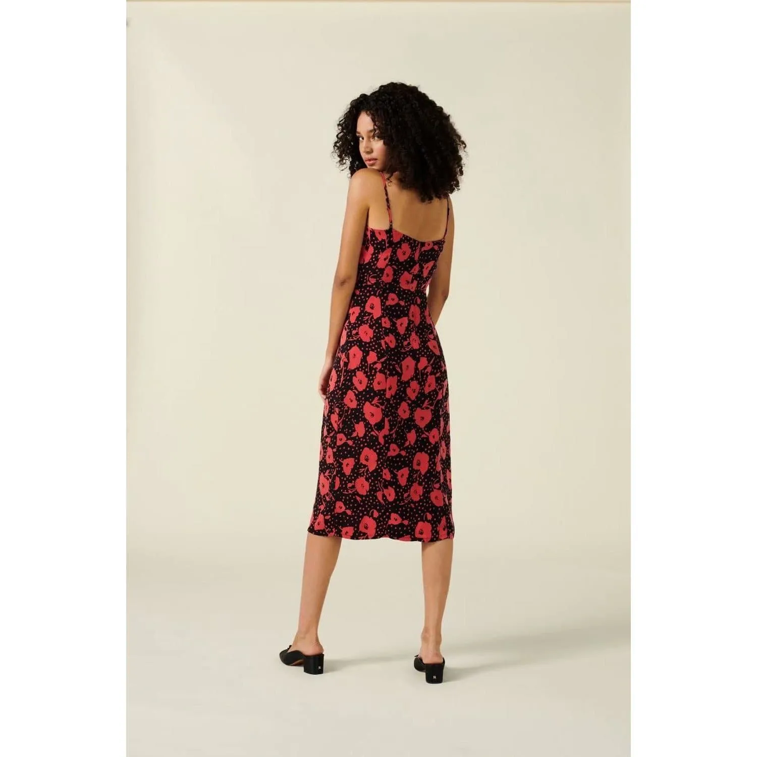 FLORAL SLEEVELESS MIDI BEACH DRESS