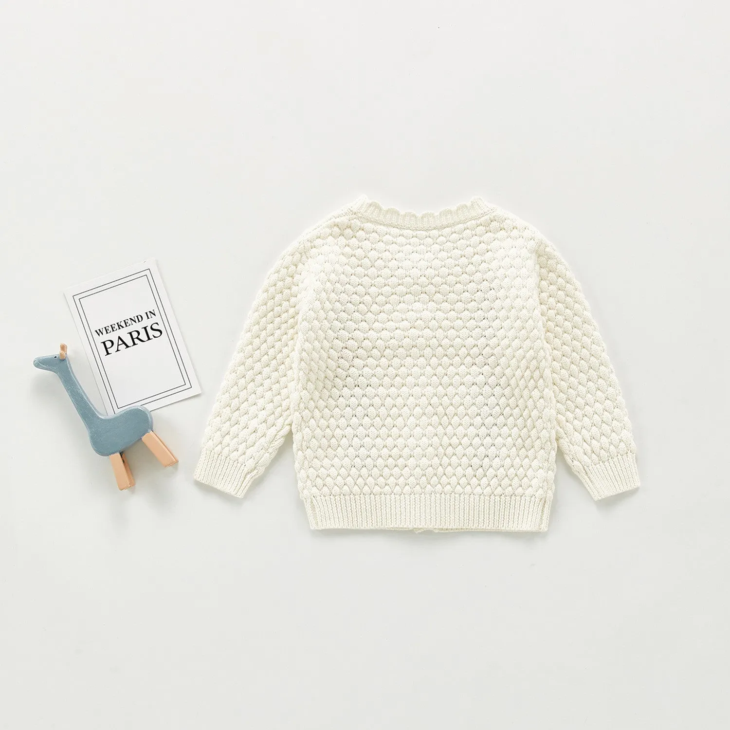 Flower Embroidered Knitted Cardigan