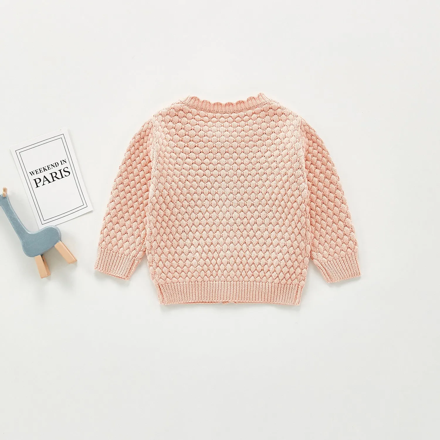 Flower Embroidered Knitted Cardigan