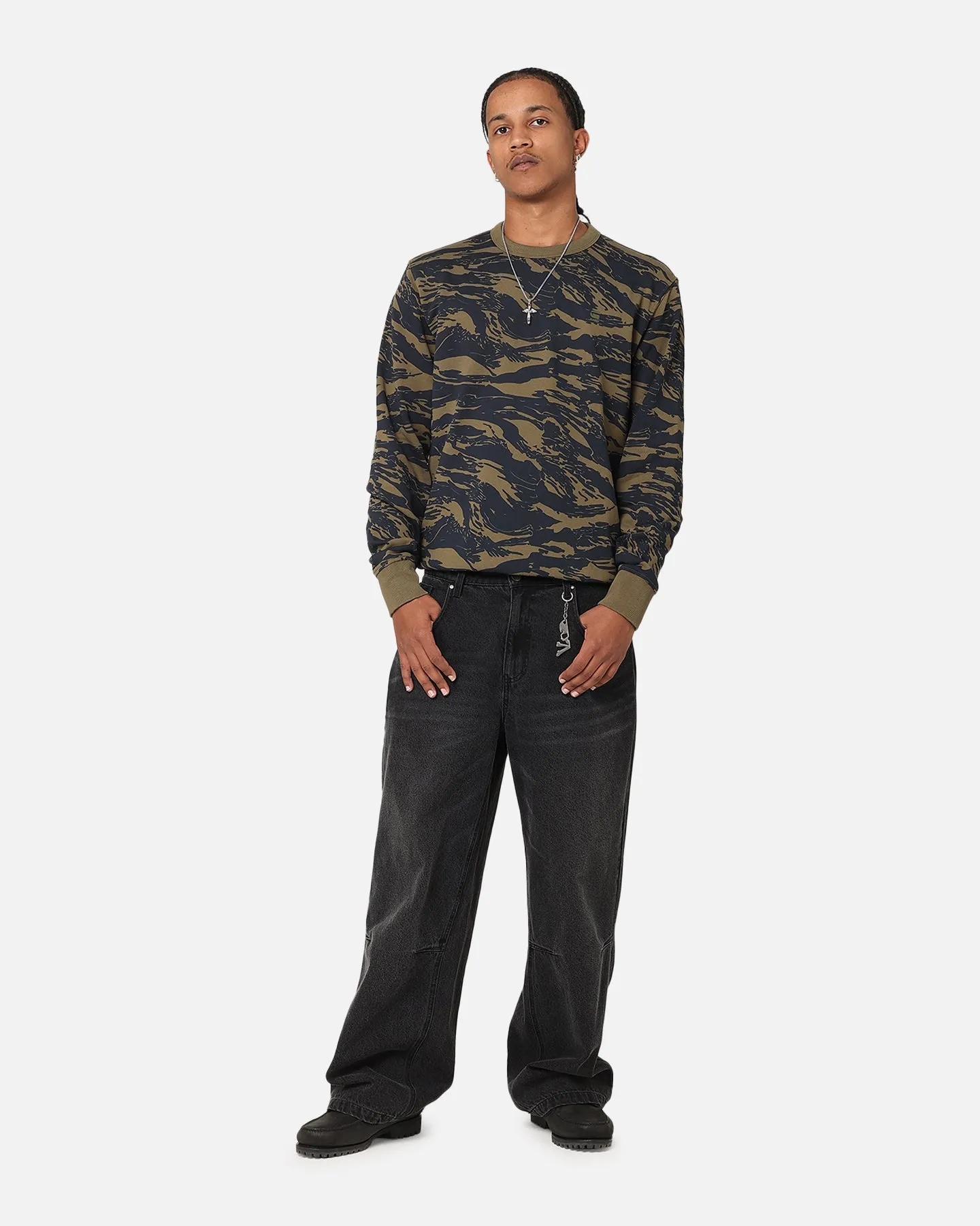G-Star Tiger Camo Crewneck Sweater Olive Camo