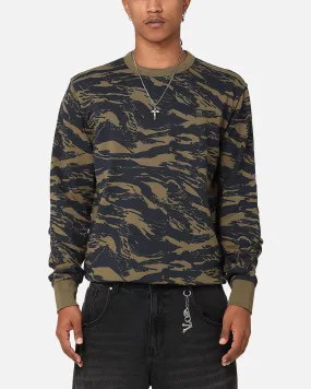 G-Star Tiger Camo Crewneck Sweater Olive Camo