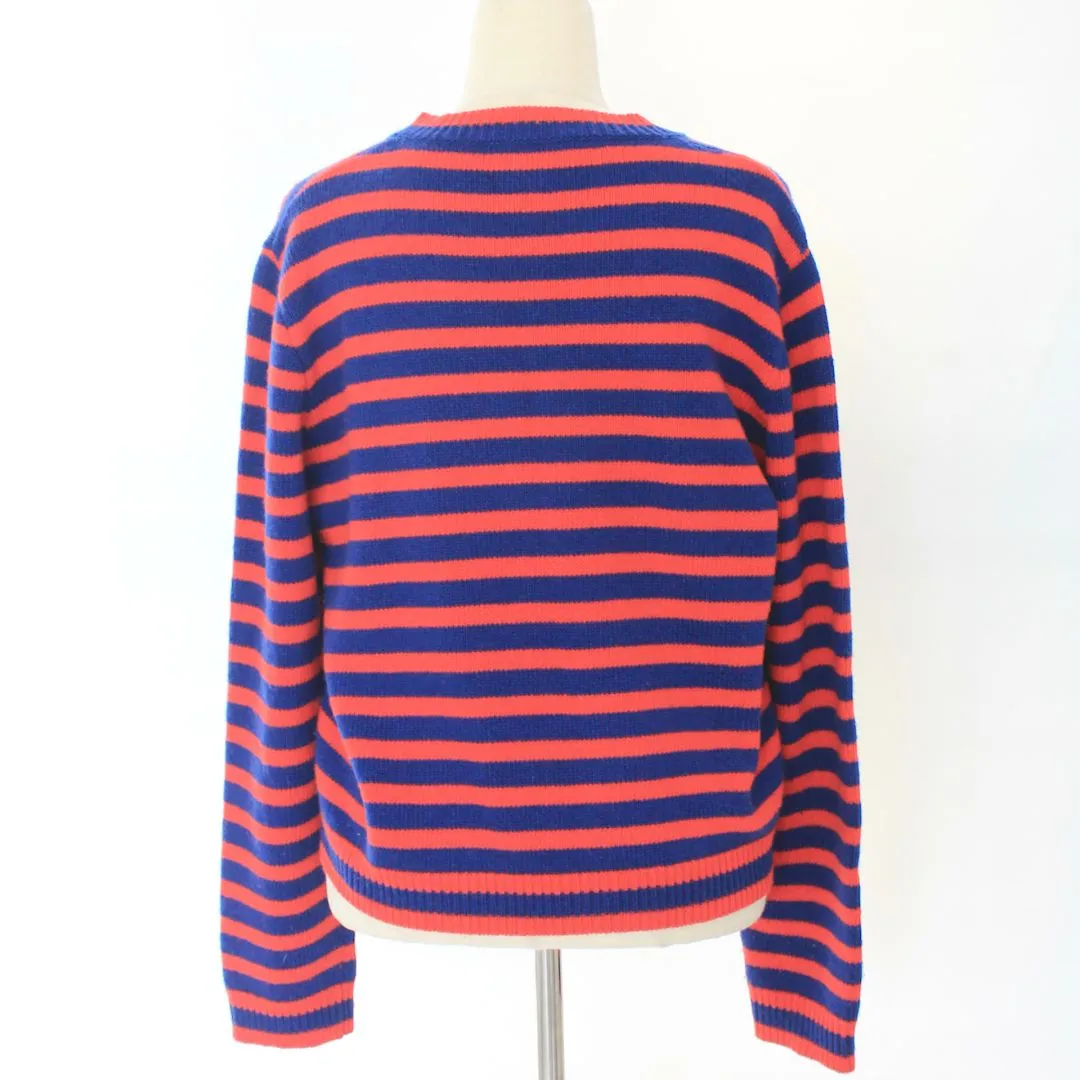 Gucci Red & Blue Striped Tiger Sweater
