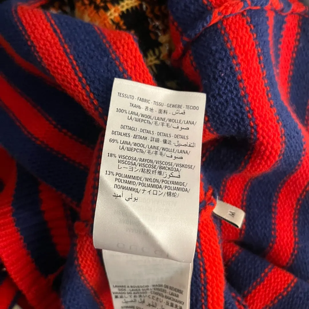 Gucci Red & Blue Striped Tiger Sweater