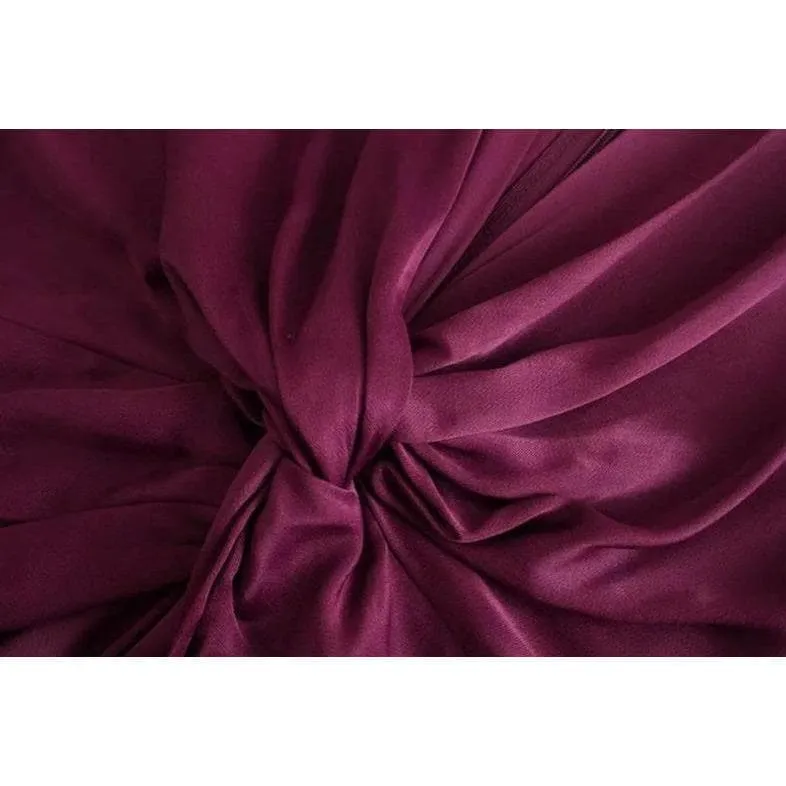 HALF SLEEVE SATIN MIDI DRESS