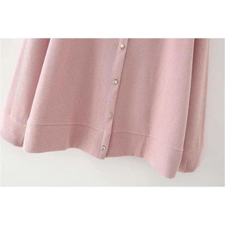 Harajuku Flower Embroidered Cardigan