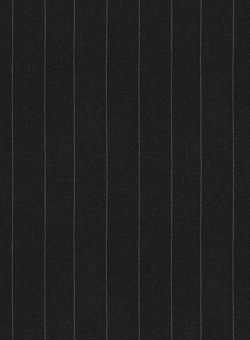 Hardy Minnis Black Pinstripe Wool Jacket