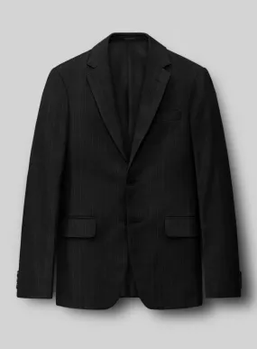 Hardy Minnis Black Pinstripe Wool Jacket