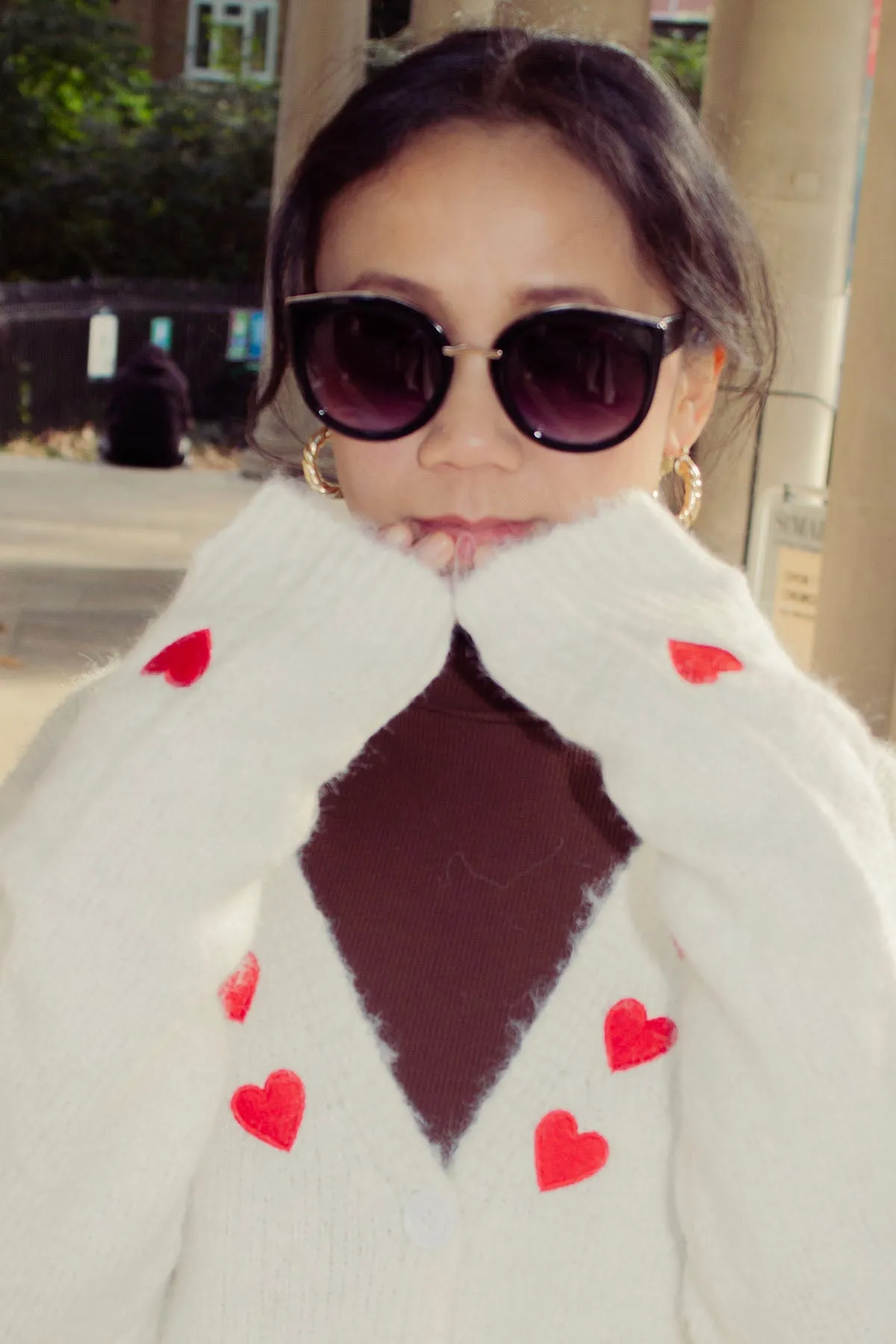 Heart Embroidered Cardigan
