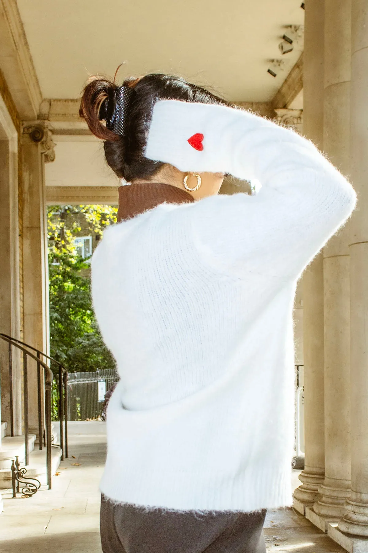 Heart Embroidered Cardigan