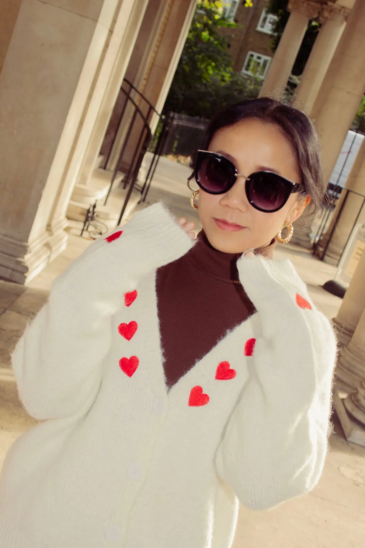 Heart Embroidered Cardigan