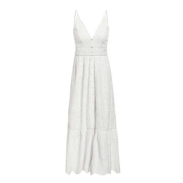 HOLLOW OUT EVENING MAXI DRESS