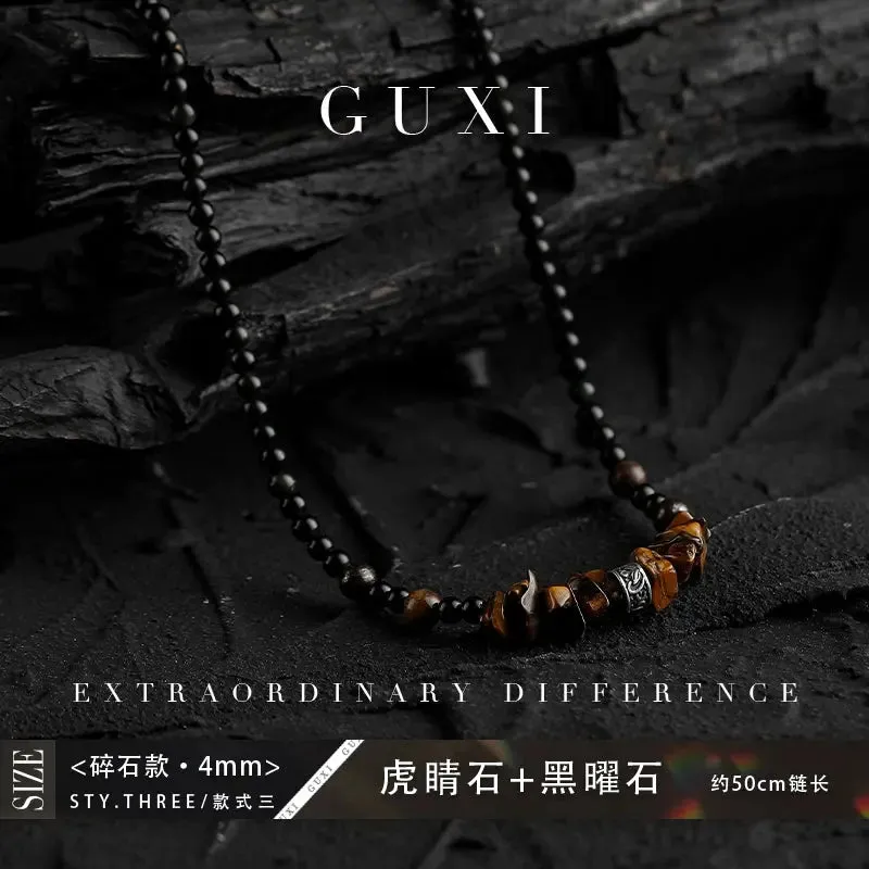 [Hunting] Tiger eye Beaded Necklace