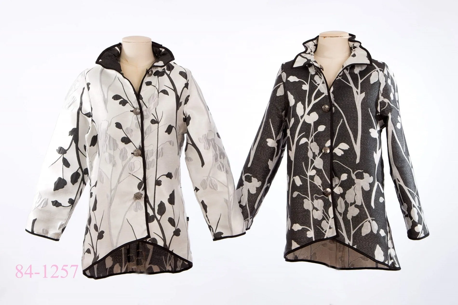I-Reversibles Black and White Reversible Fall Jacket Woman's Travel Easy