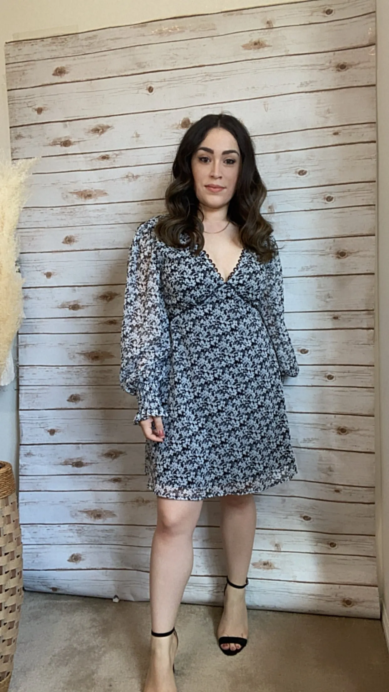 Jackie Print Long Sleeve Floral Mini Dress