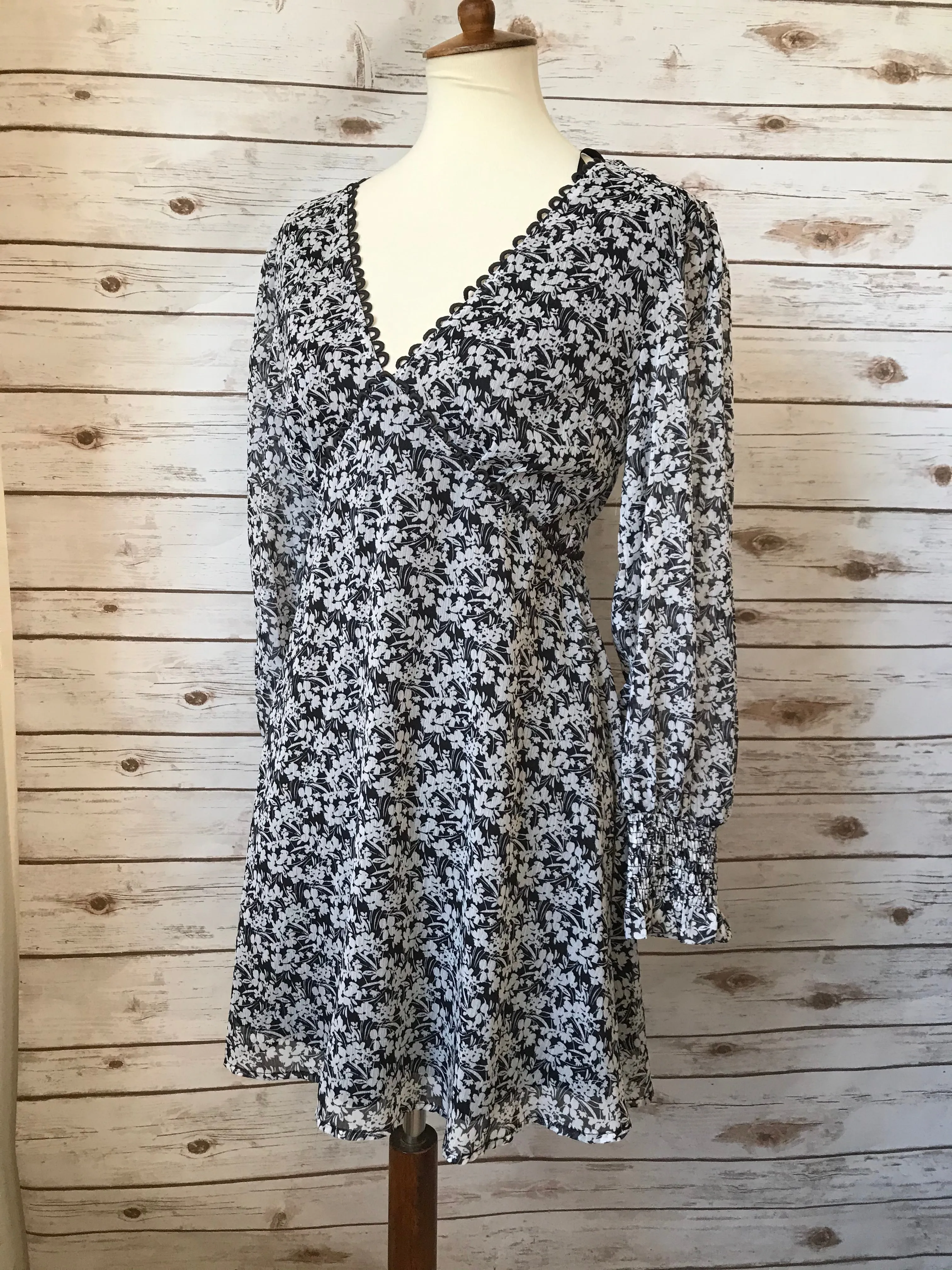 Jackie Print Long Sleeve Floral Mini Dress