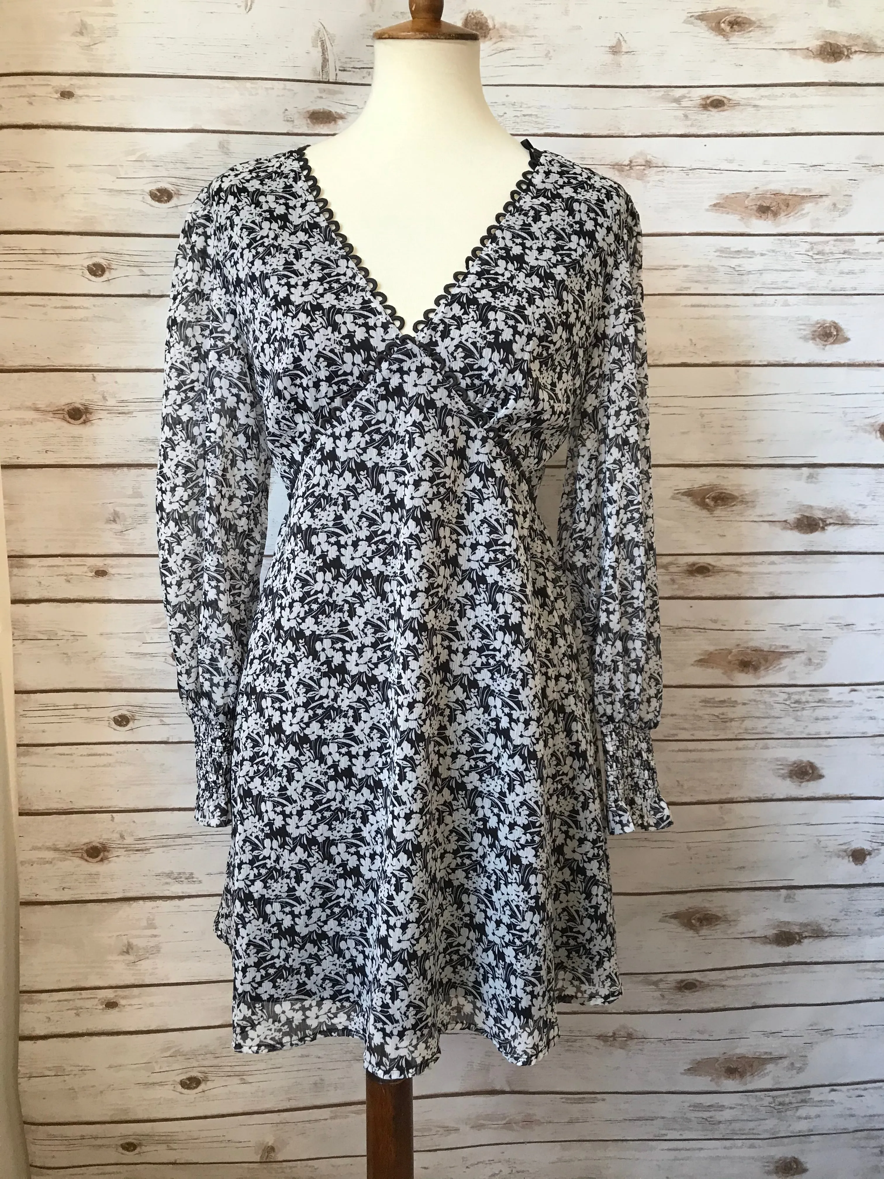 Jackie Print Long Sleeve Floral Mini Dress