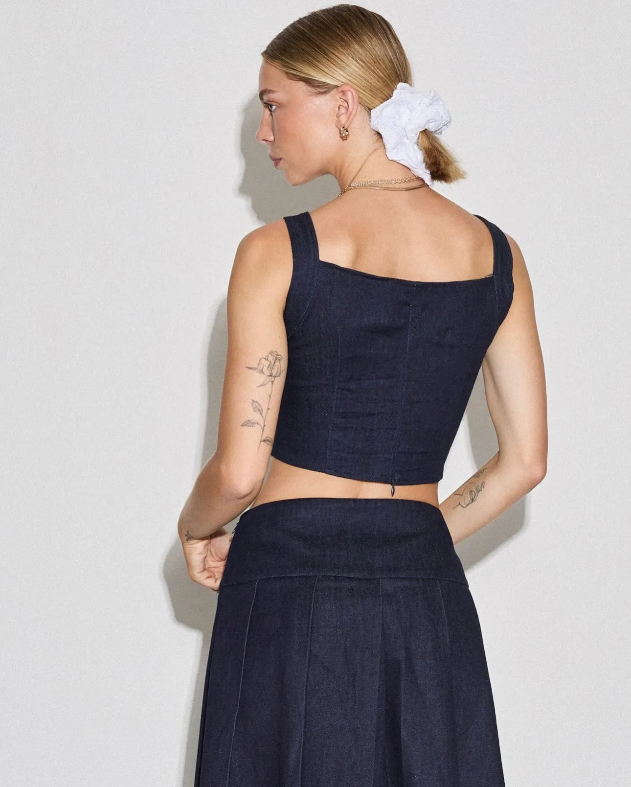Kayatra Top - Chambray Indigo