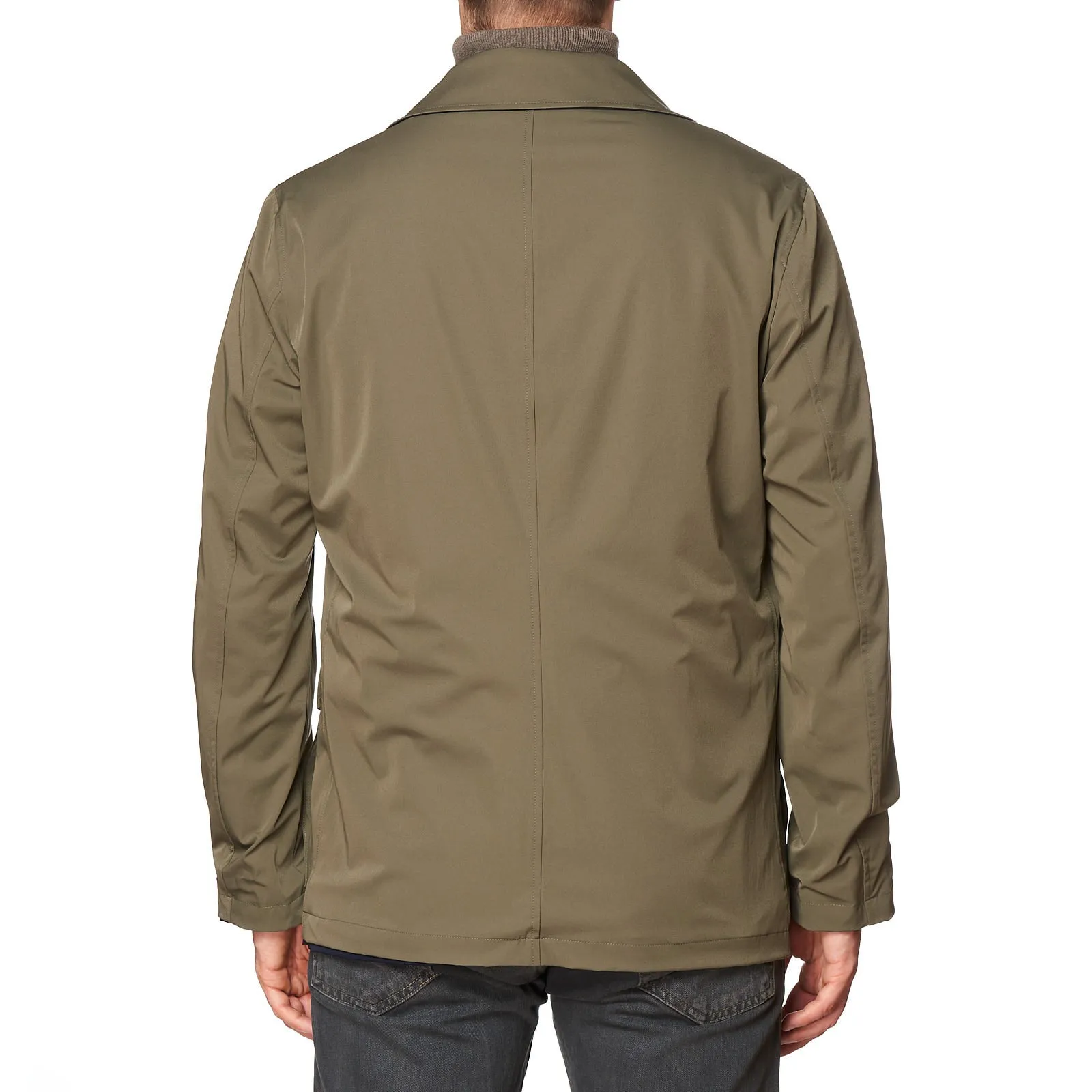 KITON KIRED "Bart2" Navy Blue-Olive Reversible Rain Field Jacket Blouson