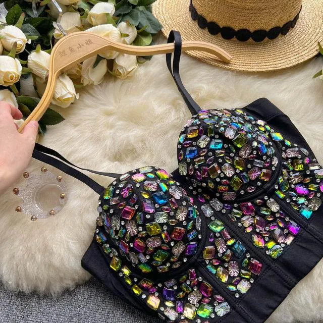 Kristen Rhinestone Bustier Top