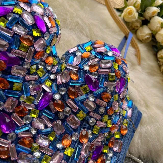 Kristen Rhinestone Bustier Top