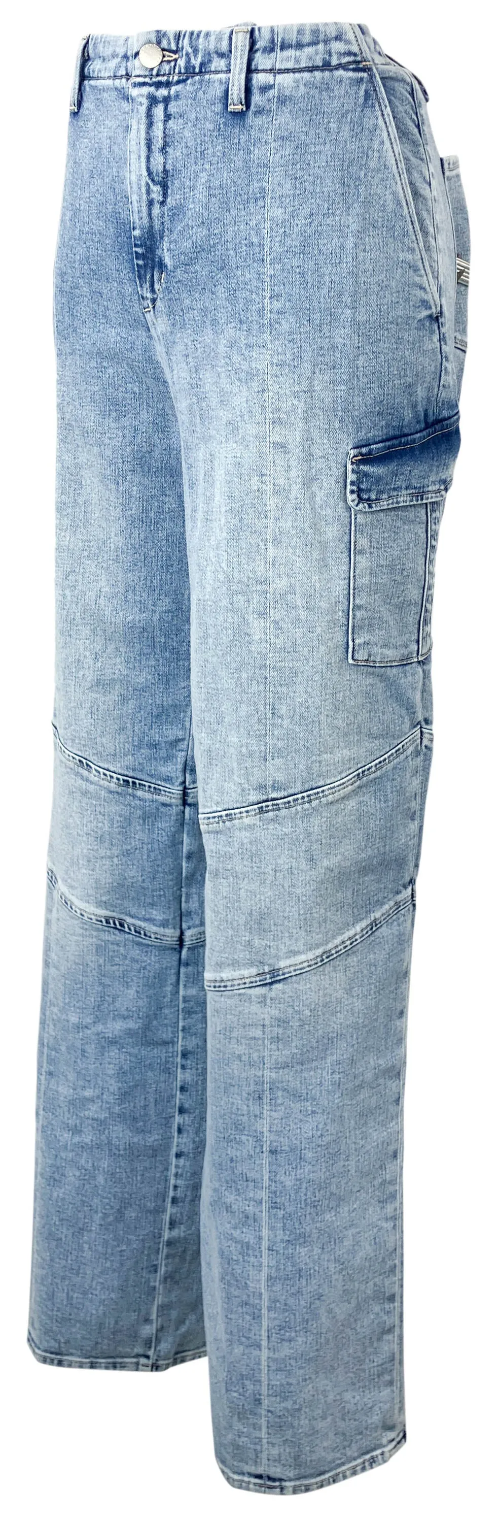 L'Agence Brooklyn Utility Wide Leg Denim in Brewer