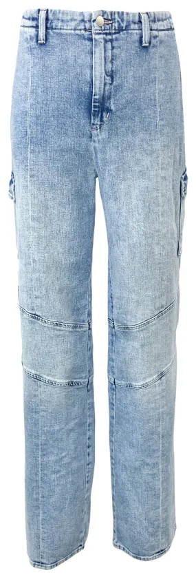 L'Agence Brooklyn Utility Wide Leg Denim in Brewer