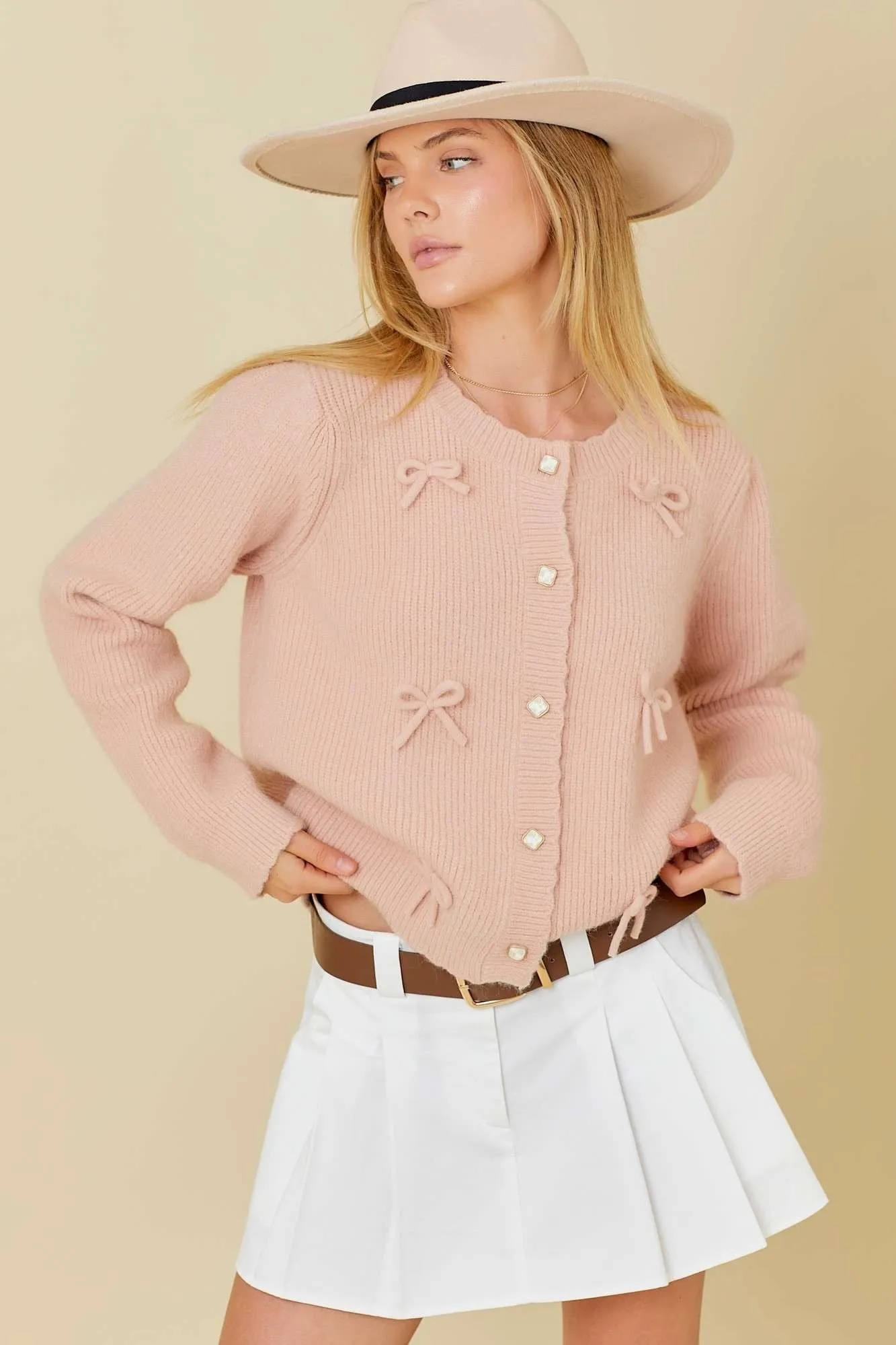 LAGOS BOW CARDIGAN