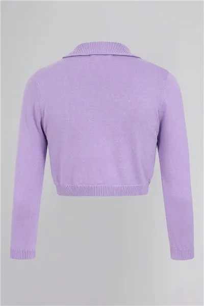 Lilac Andi Knitted Bolero Cardigan