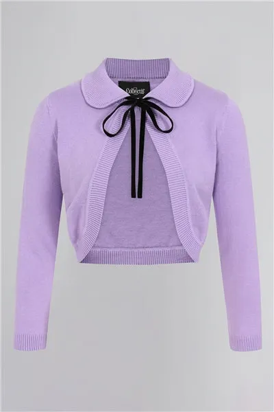 Lilac Andi Knitted Bolero Cardigan