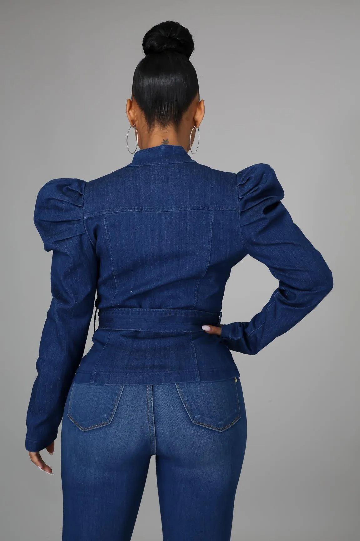 Liliana Long Sleeves Denim Top