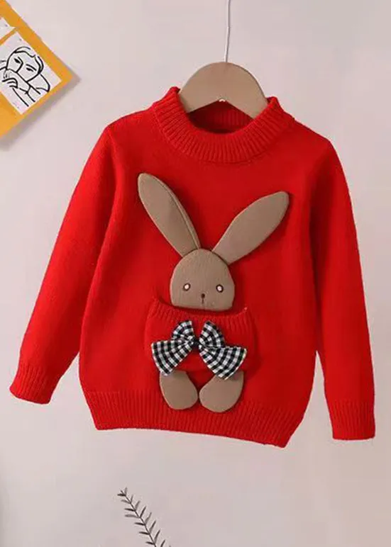 Lovely Yellow O Neck Pockets Patchwork Thick Girls Sweater Winter ML0050