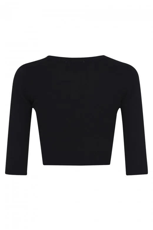 Lucy Dark Rose Black and Red Cardigan