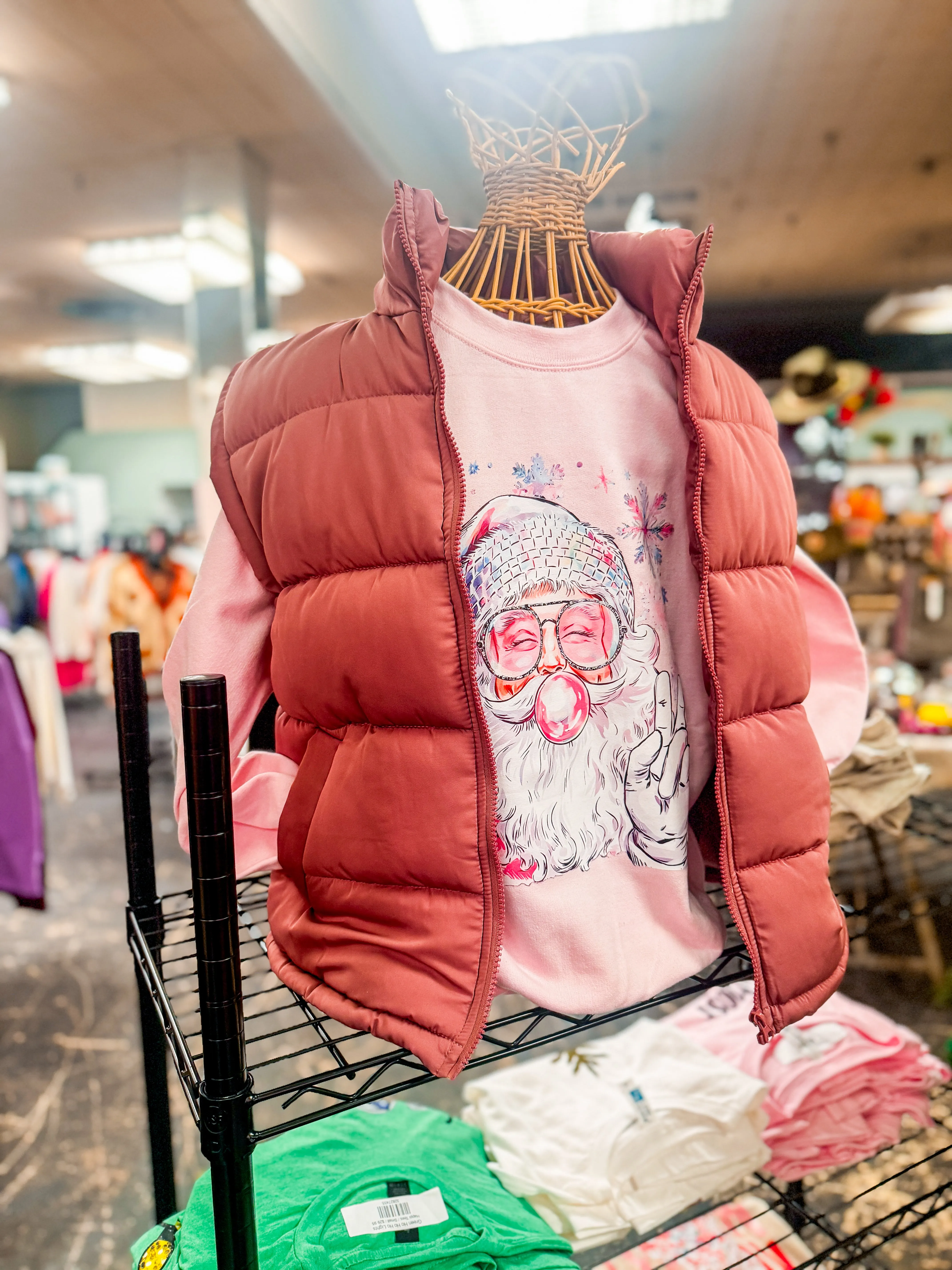 Mauve Casual Comfy Puffer Vest