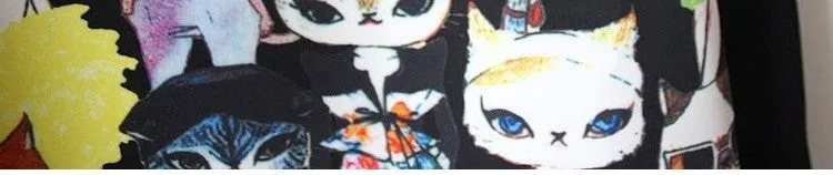 Miss Cat Women Long Sleeve Loose Dress