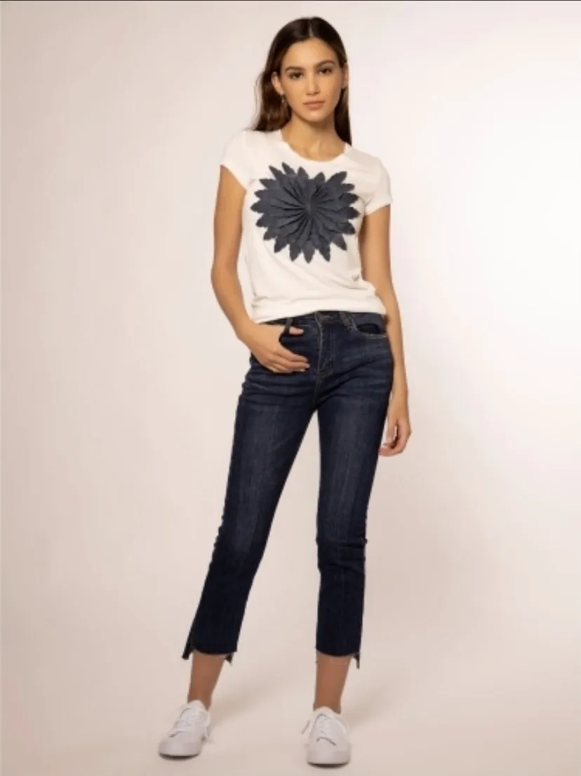 Niqi Denim Flower Top