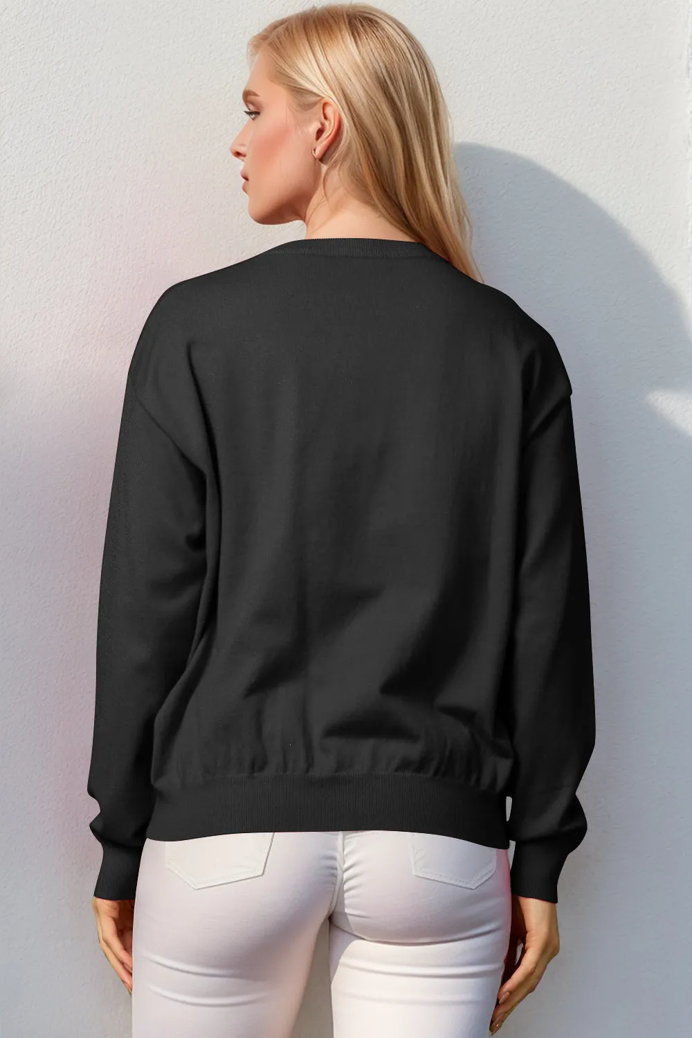 Nutcracker Sequin Long Sleeve Sweater- Regular and Plus Size