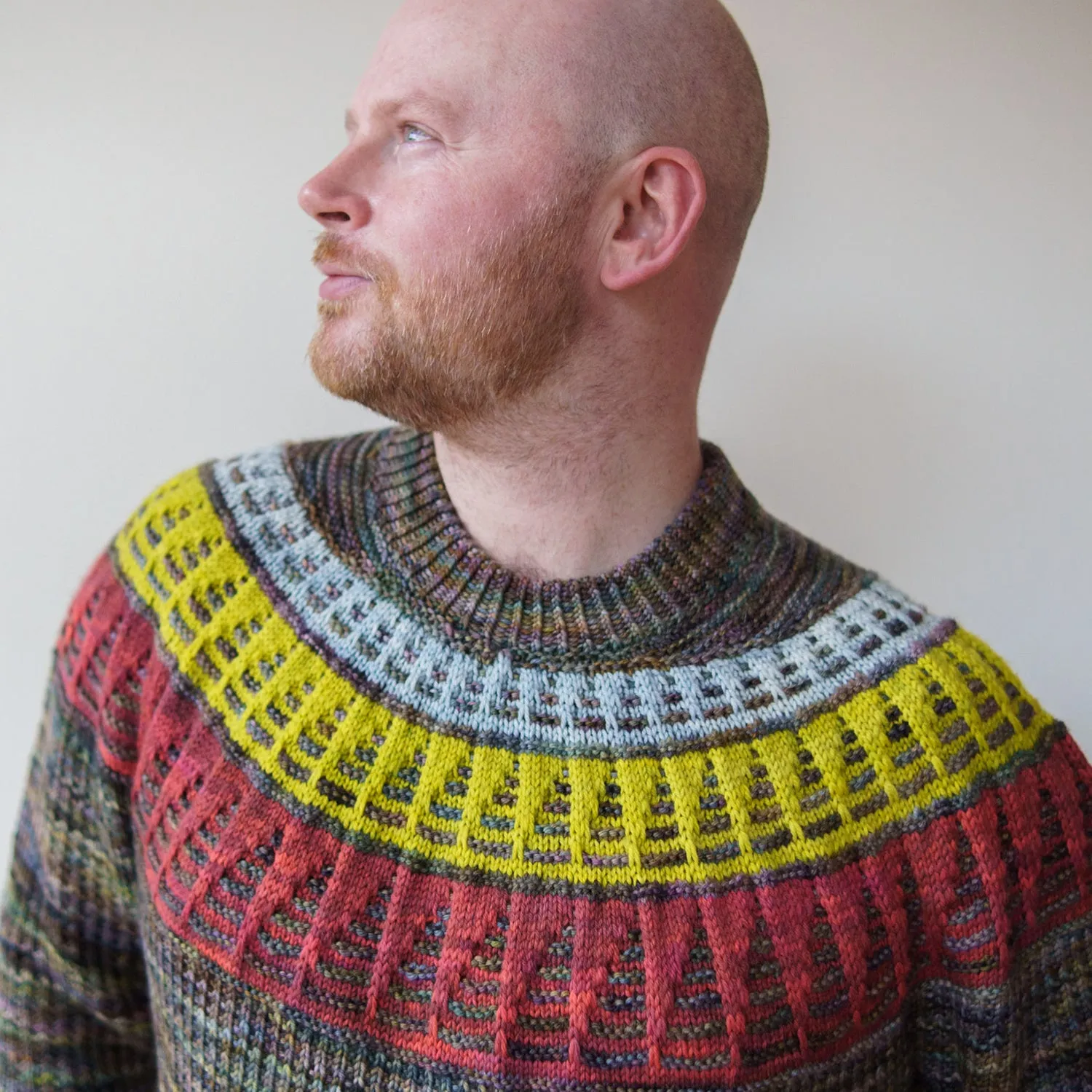 PAINTING TRIANGLES SWEATER - BARN OWL