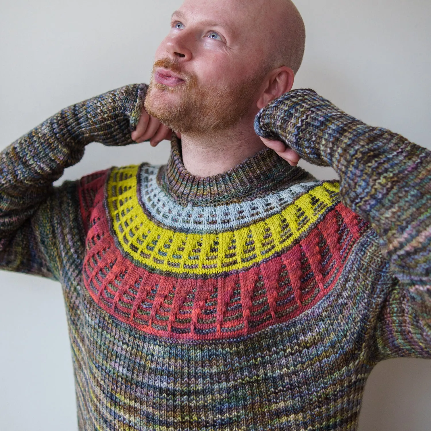 PAINTING TRIANGLES SWEATER - BARN OWL