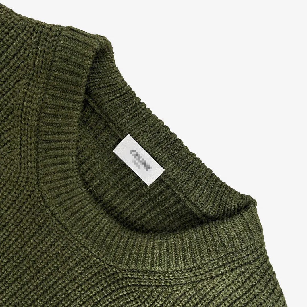 Patchwork crew neck sweater