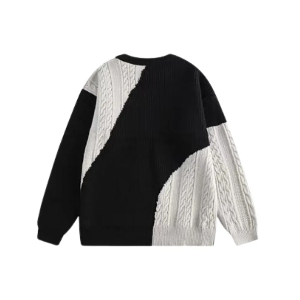Patchwork Twist Sweater