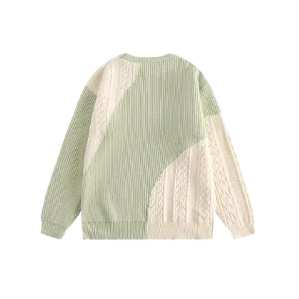 Patchwork Twist Sweater