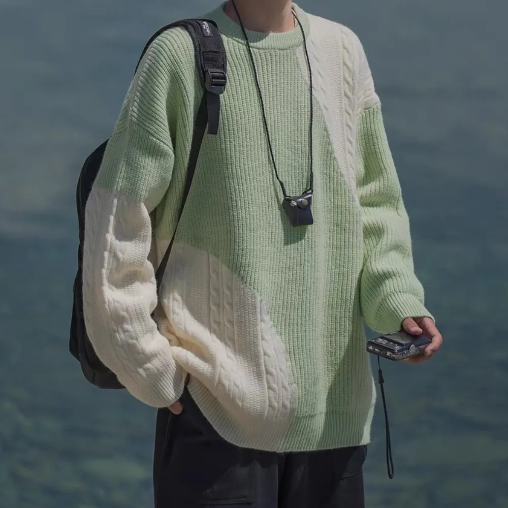 Patchwork Twist Sweater