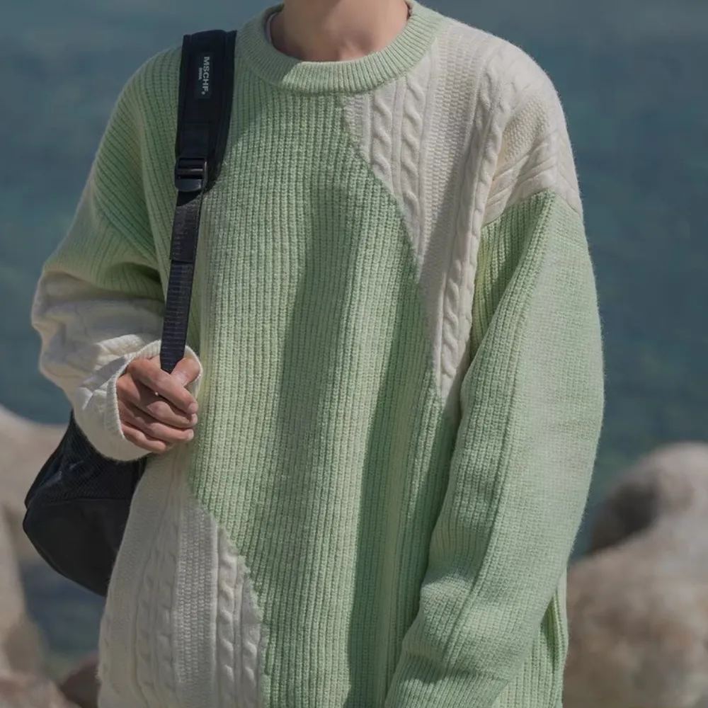 Patchwork Twist Sweater