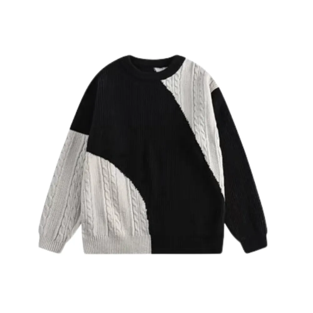 Patchwork Twist Sweater