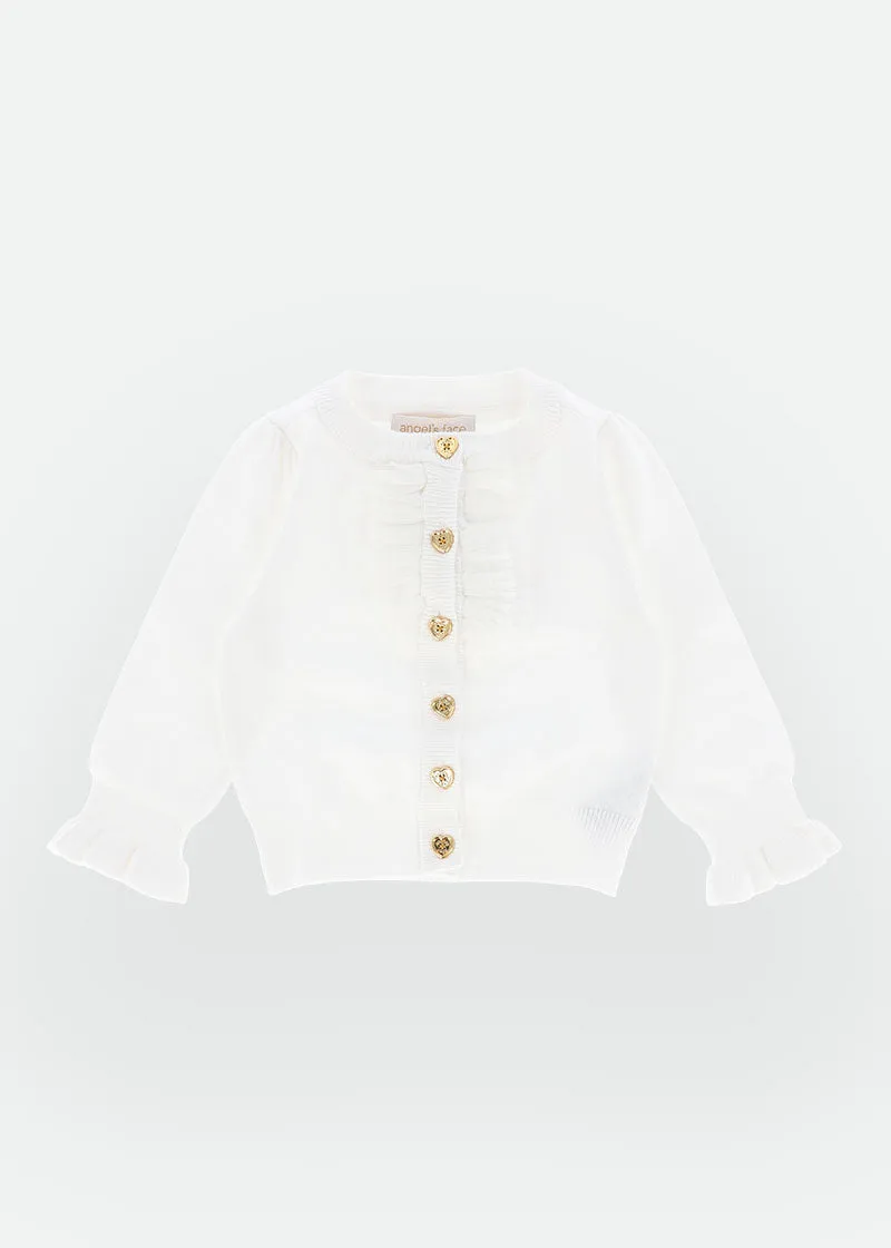 Pia Baby Pleated Cardigan Snowdrop