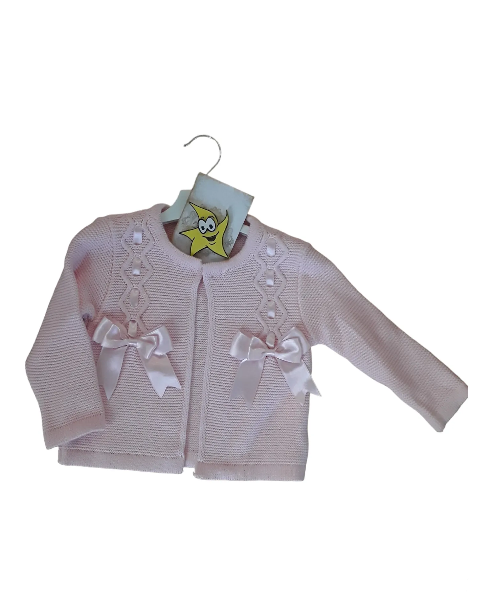 Pink bow cardigan