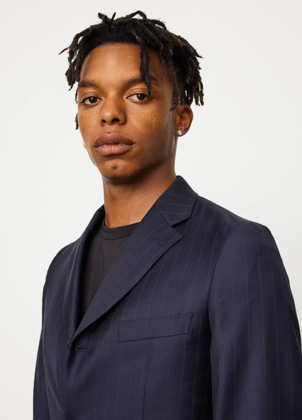 Pinstripe 3 Button Jacket