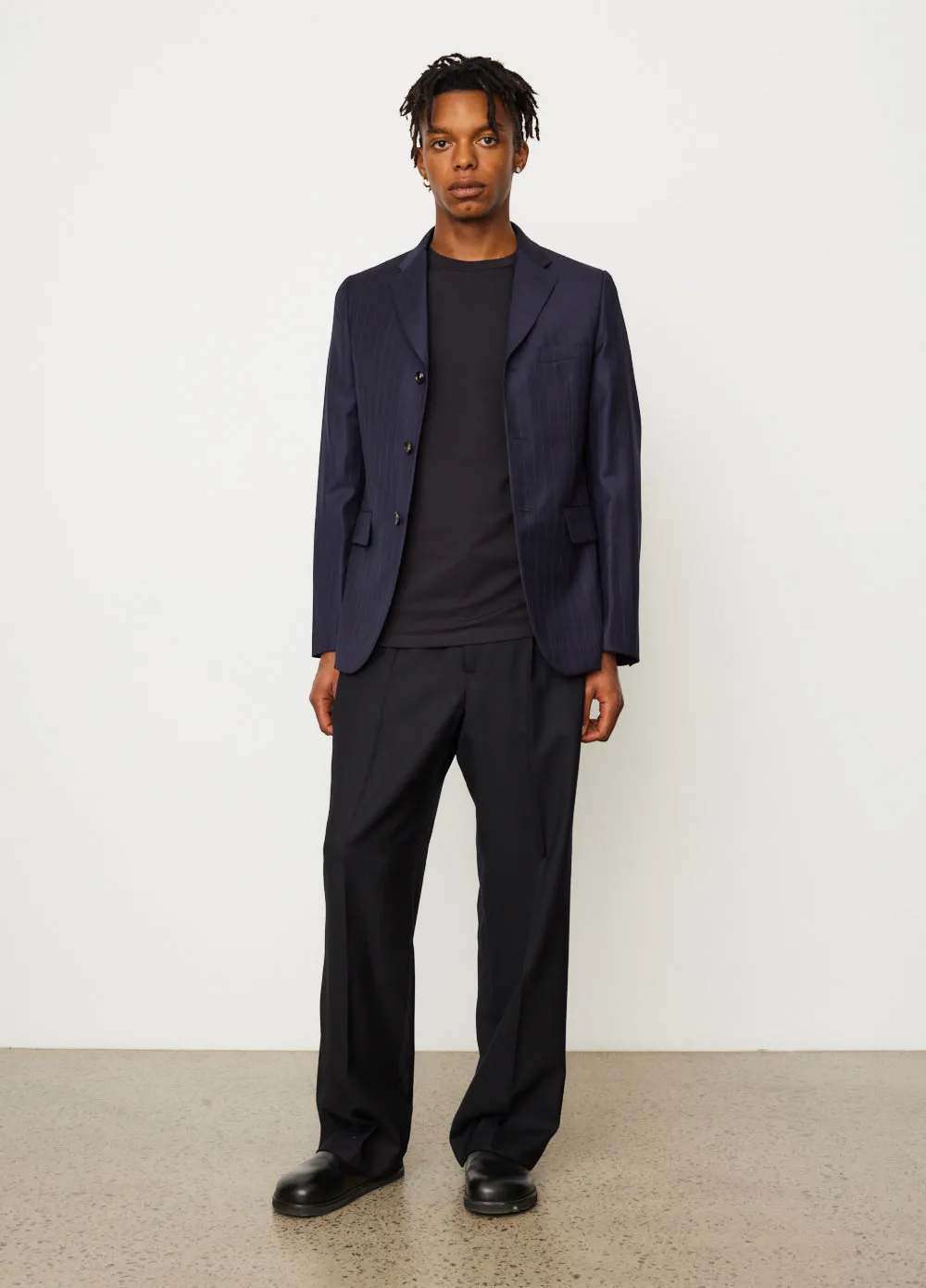 Pinstripe 3 Button Jacket